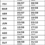 CALENDARIO SAQUE