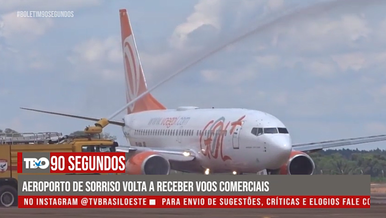 TBO 90 Segundos:O aeroporto regional de Sorriso volta a receber voos da empresa Gol