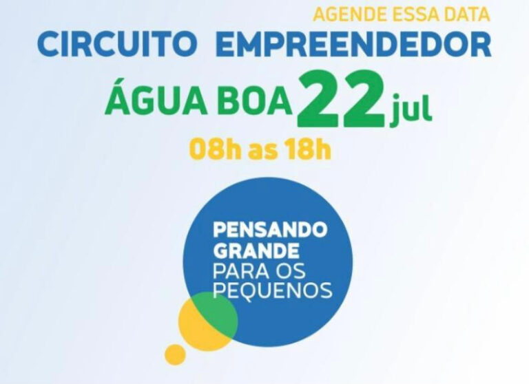 Sedec-MT realiza Circuito Empreendedor em Água Boa no dia 22