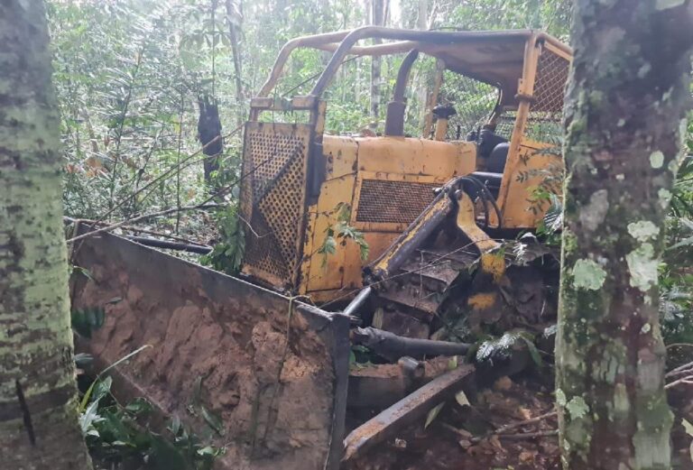 Batalhão Ambiental apreende dois tratores e prende homem por desmatamento ilegal