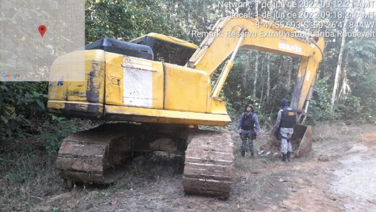 Estado flagra desmate ilegal na Resex Guariba-Roosevelt e impede continuidade do dano