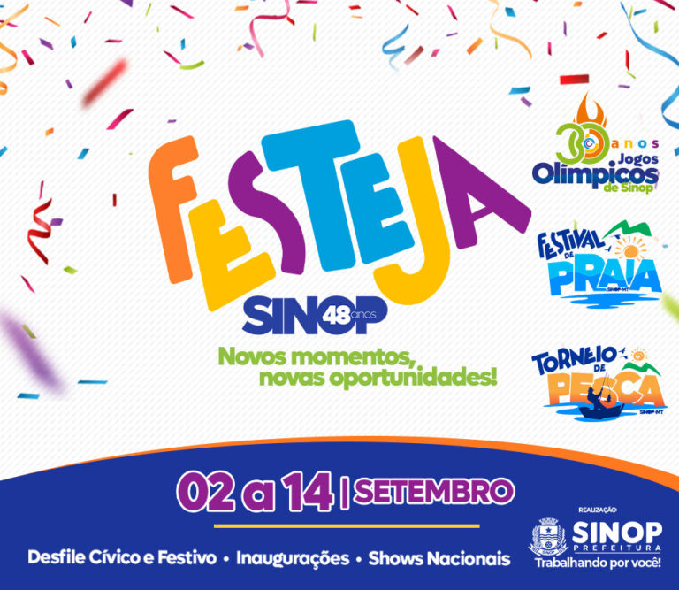 Prefeitura lança site comemorativo e reúne informações sobre aniversário de Sinop