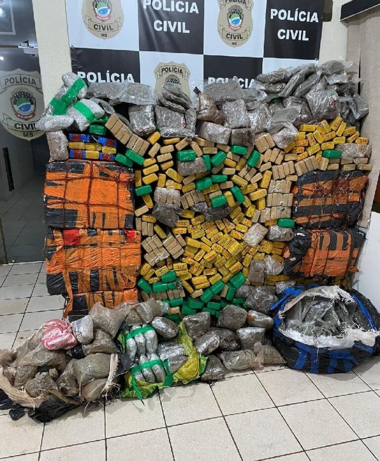Polícia de MT apreende 690 kg de maconha e skunk em casa-cofre