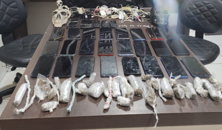 Polícia Penal apreende droga e celulares na Penitenciária de Rondonópolis