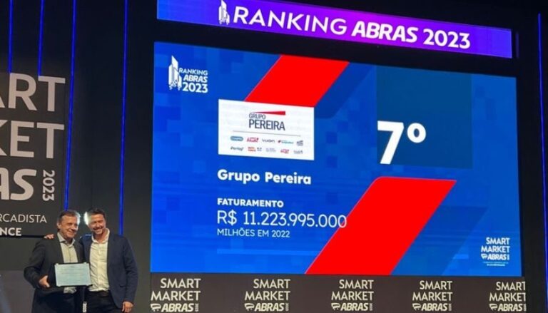 Grupo Pereira ocupa sétima posição no ranking ABRAS 2023
