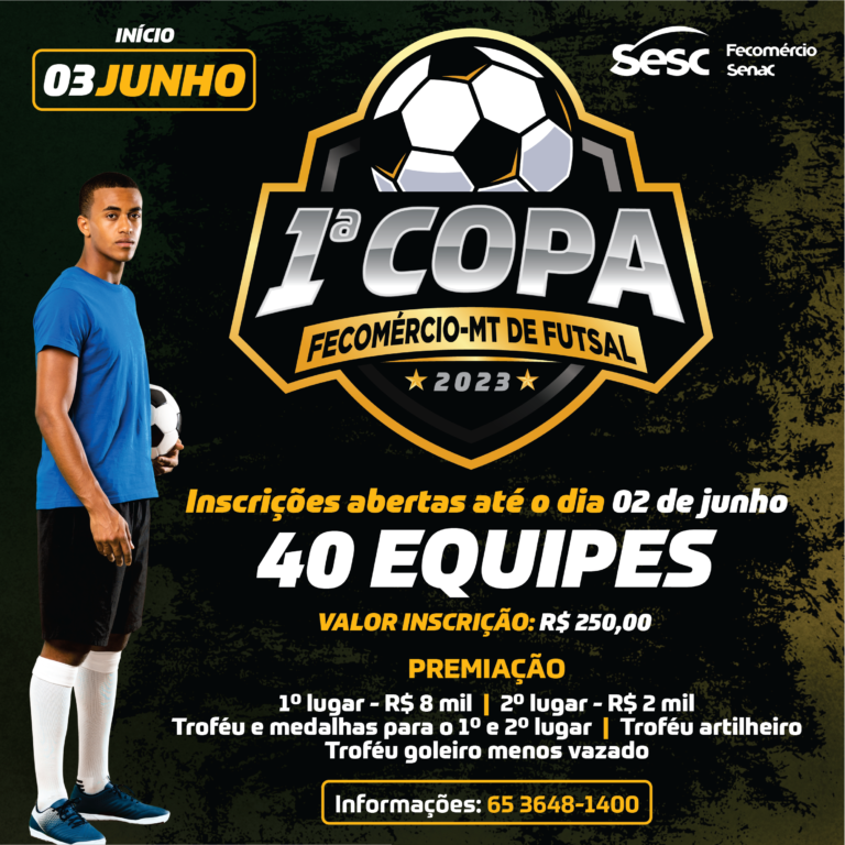 Inscrições para a Copa Fecomércio-MT foram prorrogadas