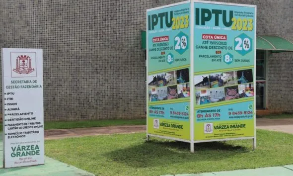Várzea Grande prorroga IPTU 2023 para dia 06 de setembro