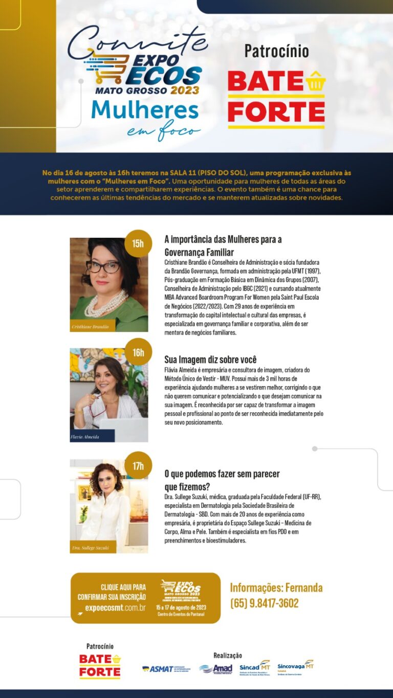 Atacado Bate Forte apoia painel “Mulheres em Foco” durante a Expo-Ecos