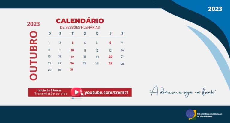 TRE-MT estabelece calendário das sessões de outubro