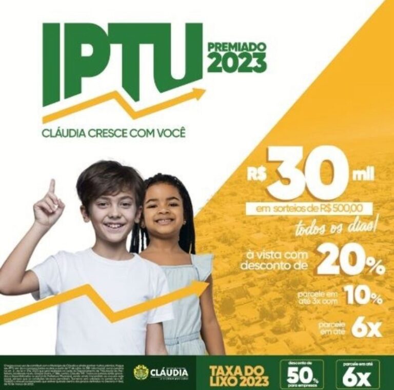 IPTU Premiado sorteia 60 prêmios no valor de R$500