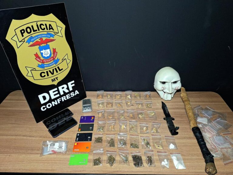 Polícia Civil prende integrantes de facção criminosa e fecha boca de fumo em Confresa