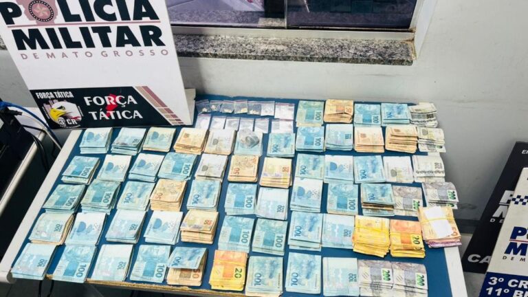 Força Tática apreende mais de R$ 64 mil e prende dupla suspeita por tráfico de drogas